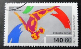 Selo postal da Alemanha de 1989 Gymnastics