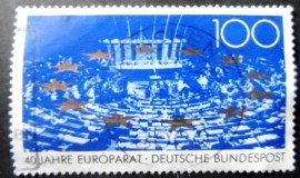 Selo postal da Alemanha de 1989 Council of Europe