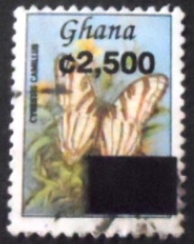 Selo postal de Gana de 2002 African Map Butterfly