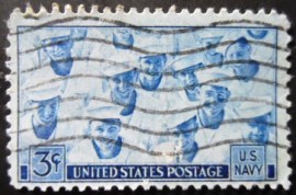 Selo postal dos Estados Unidos de 1945 United States Sailors