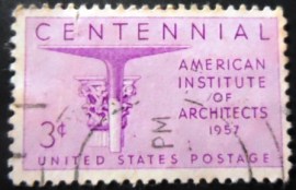 Selo postal dos Estados Unidos de 1957 Architects Issue