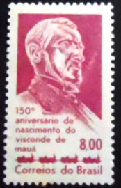 Selo postal do Brasil de 1963 Visconde de Mauá