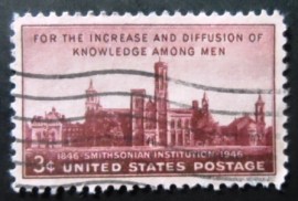 Selo postal dos Estados Unidos de 1946 Smithsonian Institution
