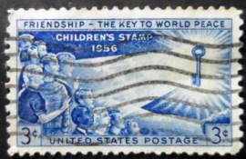 Selo postal dos Estados Unidos de 1956 Children of the World