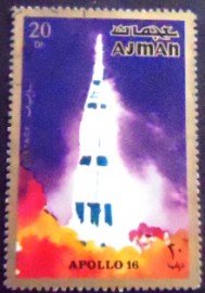 Selo de postal de Ajman de 1971 Start 1