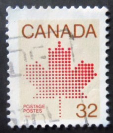Selo postal do Canadá de 1983 Maple Leaf 32 A