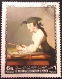 Selo postal do Reino do Yemen de 1968 The Young Draughtsman