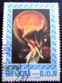 Selo postal do Panamá de 1967 Christ Ascending into Heaven