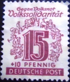 Selo postal da Saxônia de 1946 Solidarity