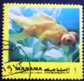 Selo postal de Manama de 1972 Fish