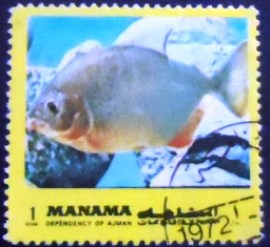 Selo postal de Manama de 1972 Fish