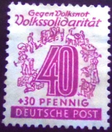 Selo postal da Saxônia de 1946 Solidarity