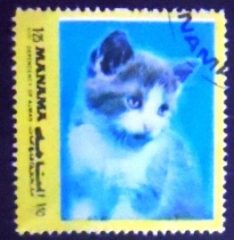Selo postal de Manama de 1972 Cat