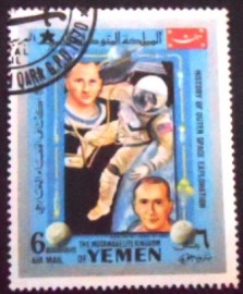 Selo postal do Reino do Yemen de 1969 Gemini 4