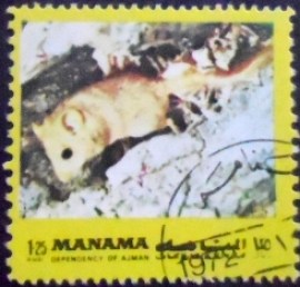 Selo postal de Manama de 1972 Mouse