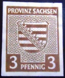 Selo postal da Saxônia de 1945 Coat of arms 3