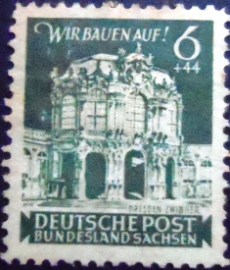 Selo Taxa Postal da Alemanha de 1946 Reconstruction