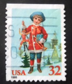 Selo postal dos Estados Unidos de 1995 Child With Jumping Jack