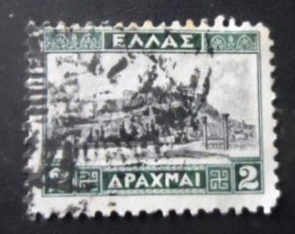 Selo postal da Grécia de 1933 Acrópole