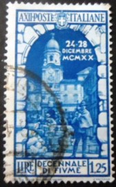 Selo postal da Itália de 1934 Bell Tower of St. Vitus in Fiume