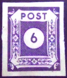 Selo postal da Saxônia de 1946 Standard serie 6