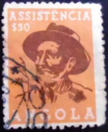 Selo postal de Angola de 1964 Settler 50