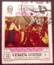 Selo postal do Reino de Yemen de 1970 Christmas XX