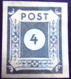 Selo postal da Saxônia de 1945 Standard serie 4