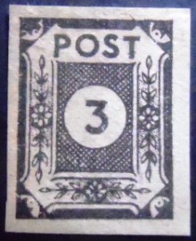 Selo postal da Saxônia de 1945 Standard serie 3