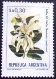 Selo postal da Argentina de 1983 Pata de Vaca