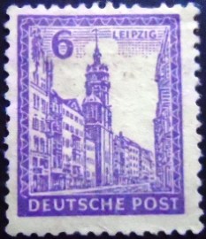 Selo postal da Saxônia de 1946 St. Nicholas Church 6