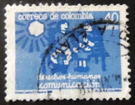 Selo postal da Colômbia de 1988 Communication