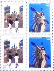 Quadra de selos postais do Brasil de 2022 Bom Jesus do Bonfim SET