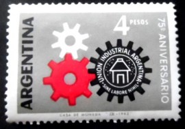 Selo postal da Argentina de 1963 Argentina Industrial Union