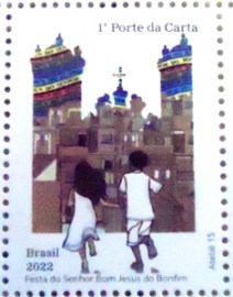 Selo postal do Brasil de 2022 Bom Jesus do Bonfim Crianças