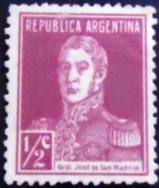 Selo postal da Argentina de 1927 General San Martín ½