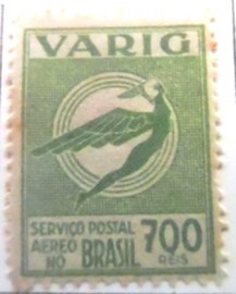 Selo postal do Brasil de 1934 Varig V 39