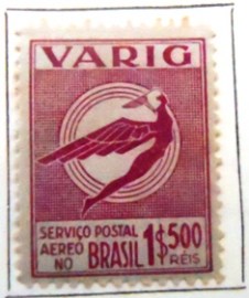 Selo postal do Brasil de 1934 Varig V 42