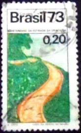 Selo postal do Brasil de 1973 Estrada da Graciosa - C 788 U