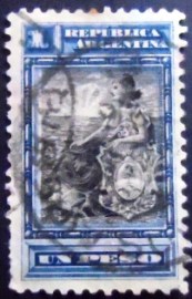 Selo postal da Argentina de 1899 Allegory Liberty Seated 1