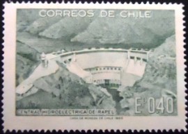 Selo postal do Chile de 1969 Rapel Hydroelectric Plant