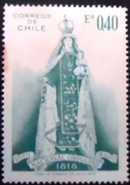 Selo postal do Chile de 1970 Virgen del Carmen
