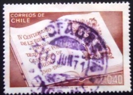 Selo postal do Chile de 1969 Open Bible