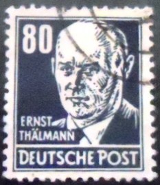Selo postal Alemanha Oriental de 1948 Ernst Thälmann
