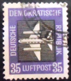 Selo postal Alemanha de 1957 Airmail 35