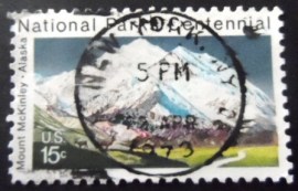 Selo postal dos Estados Unidos de 1970 Mt. McKinley Alaska