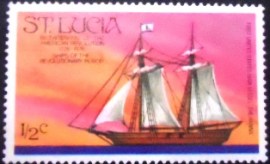 Selo postal de Santa Lucia de 1976 The Hanna