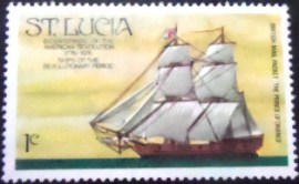 Selo postal de Santa Lucia de 1976 Prince of Orange