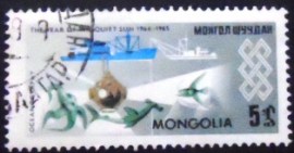 Selo postal da Mongólia de 1965 Oceanography