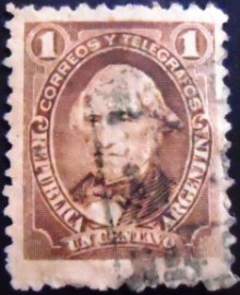 Selo postal da Argentina de 1891 Dalmacio Vélez Sársfield